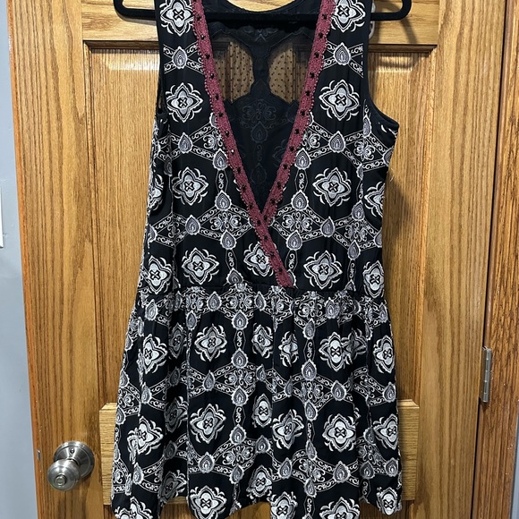 Free People Ovs Night Dress Black Embellished Boho Dress - Picture 5 of 8